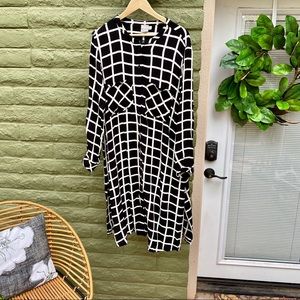 ASOS Curve Black & White Shirt Dress
